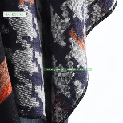 Fashion Street Jacquard Cape Euramerican Scarf Lady Cashmere Shawl Winter