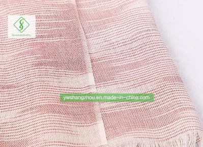Hot Sell Rhombic Cotton Striped Scarf Fashion Lady Yarn-Dyed Shawl
