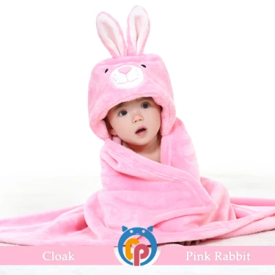 Free Sample Skin-Friendly Animal Pink Rabbit Swaddle Wrap for Newborn Baby 0-2 Years Old