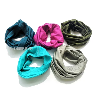 Custom Outdoor Hiking Fishing Skiing Adjustable Beanie Merino Wool Neck Gaiter Scarf for Kids