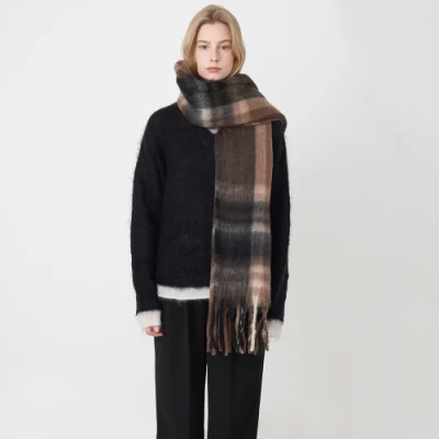 Men Women Cashmere Neck Plaid Fall Softest Classic Warm Winter Scarf