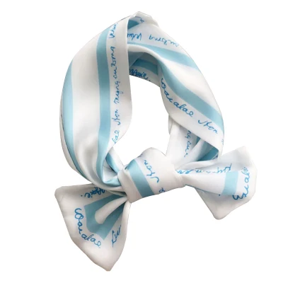 Wholesale Custom Design Silk Scarf for Women Stoles Manufacture Silk Chiffon Hijab Scarf Fashion Luxury Brand Printed Silk Scarf