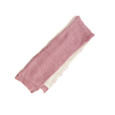 Fashion Custom Wool Boucle Yarn Knitted Scarfs Women Winter Scarf with Stripes and Lurex