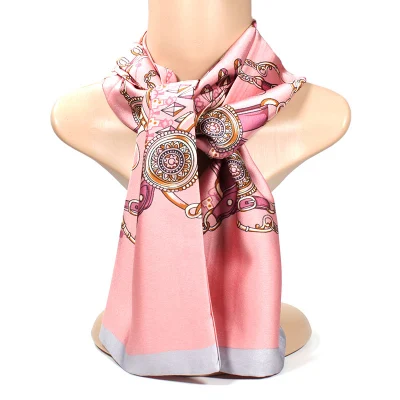 Multifunction Long Ribbon Bandana Women Turban Hair Head Band Wrap Silk Ribbon Scarf Plain Printed Silk Scarves