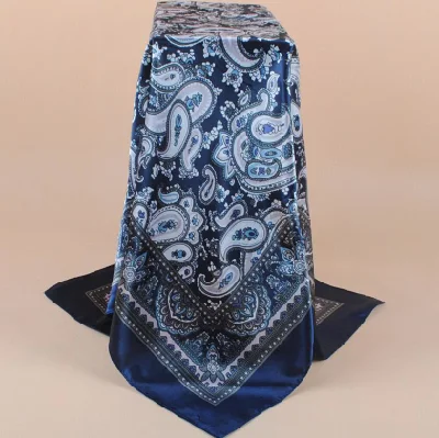 Silk Paisley Bandana Scarf for Women Square Fashion Hair Head Scarf Satin Scarves Silky Neckerchief