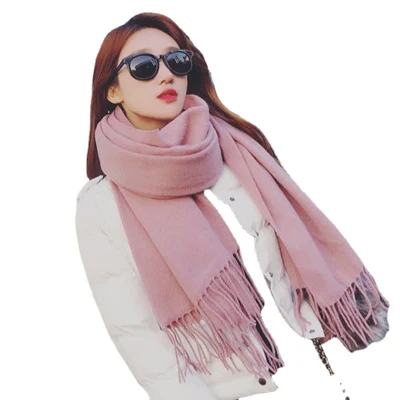 Winter Warm Thick High Quality Fake Cashmere Wool Fashion Wholesale Custom Lady Woman Pashmina Shawl Scarf