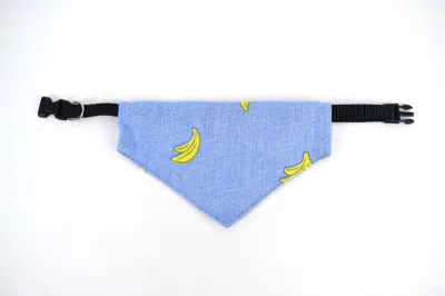 Printed Soft Linen Double Layer Adjustable Pet Bandana Scarf