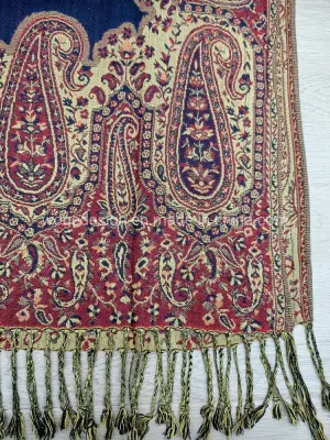 High Quality Muslim Ladies Dress Clothing Jacquard 100%Viscose Paisley Flower Tippet Pashmina Wrap