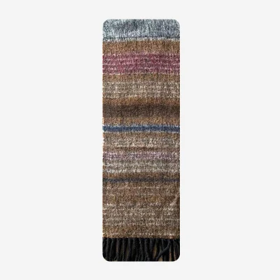 Wool-Blend Saturn Striped Scarf for Women Autumn-Winter Warm Neck