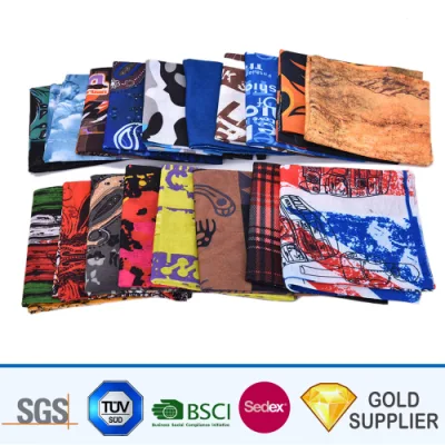 Wholesale China Custom Polyester Nylon Fabric Headwear Tube Bandana Harley Skull Logo Sports Multifunctional Seamless Magic Scarf