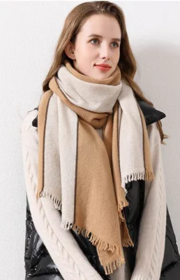 Wholesale Classic Winter Warm Chunky 100% Merino Wool Long Scarf for Ladies