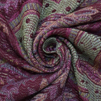 Spring Paisley Shawl Fashion Purple Red Jacquard Wraps Soft Ladies Paisley Scarf