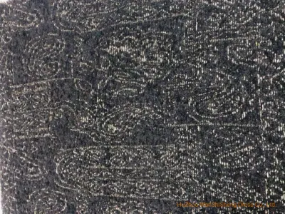 Fashion Black &amp; Silver Color Scarf Polyester Lurex Jacquard Shawl/Poncho/Ruana/Cape/Wrap