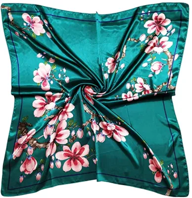 Women Shawl 100% Mulberry Silk Satin Long Scarf Lightweight Designer Scarf