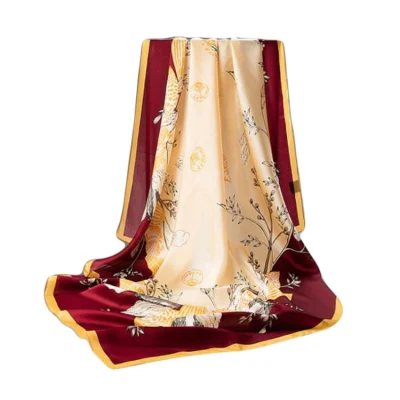 China Custom 100% Pure Print Women Silk Scarf
