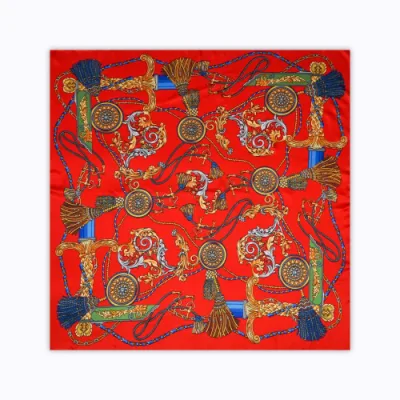 Custom Print Private Label Ladies Silk Scarf Head Scarf High Quality Factory Direct Silk Scarf Sales