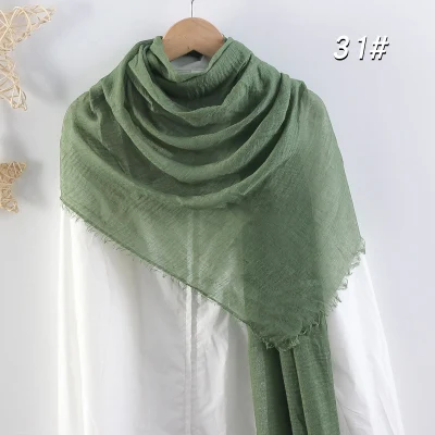 Luxury Long Chiffon Head Neck Cotton Wholesale Warp Shawl Silk Muslim Scarf
