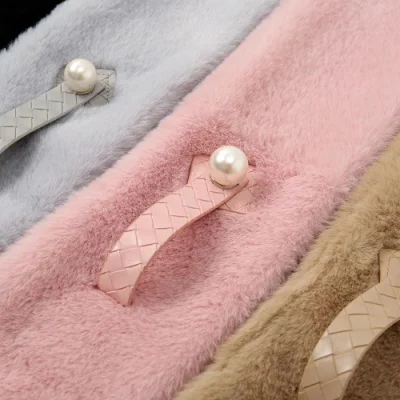 Soft Real Fur Scarves Women Winter Fur Neck Warmer Scarf Cold Weather Rabbit Knitted Fuzzy Fluffy Scarves Shawls