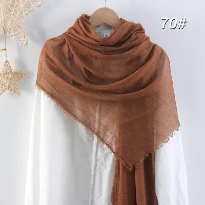 Luxury Long Chiffon Head Neck Cotton Wholesale Warp Shawl Silk Muslim Scarf