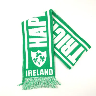 Unisex High Quality Customized Jacquard Acrylic Knitted Sports Soccer Football Fans Scarf