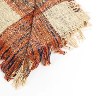 Wholesaler Outerwear Apparel Accessory Women Spring Winter Camel Long Fringe Checks Grid Tartan Warm Pashmina Windowpane Beach Headwear Blanket Scarf Shawl