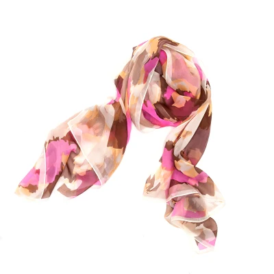  Silk Chiffon Oblong Silk Scarf