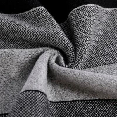 Super Soft Fashion Men Pure Wool Checked Tartan Scarf
