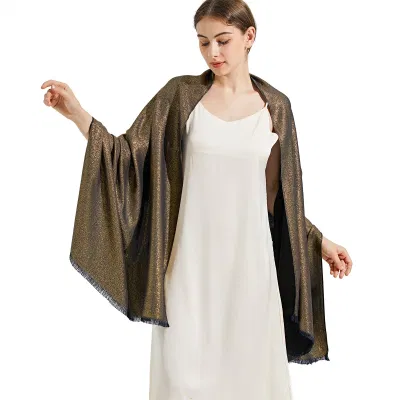 Ladies Glamorous and Elegant Sparkling Metallic Evening Scarves and Shawls