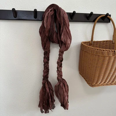 Twist Scarf for Women Solid Cottton Lightweight Shawl Wrap