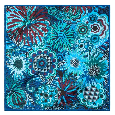 Manufacturer 6A Grade Pure Silk Hot Sale Hand Rolled Silk Head Scarf of Custom Design