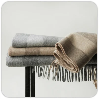 Inner Mongolian 100% Pure New Wool Solid Colour Unisex Lamb&prime;s Wool Scarf