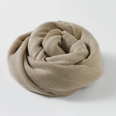 64 Colors Silk Thin Cotton Lightweight Shawl Long Women Hair Warp Scarf