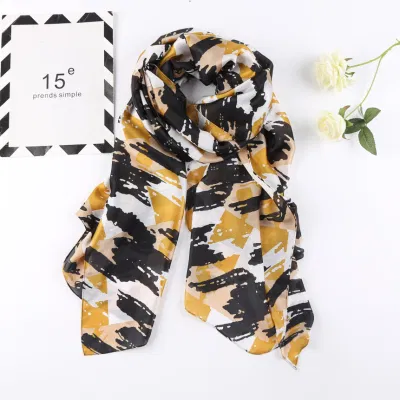 80X180cm Luxury Fashion Silk Scarf Shawls Silk Hijab Head Scarf Long Scarf