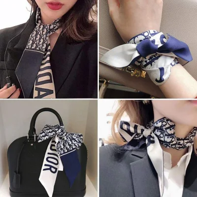 Wholesale Double-Layer Double-Sided Long Scarf 2022 New Thin Long Ribbon Ethnic Style Fine Horse Pattern Small Scarf