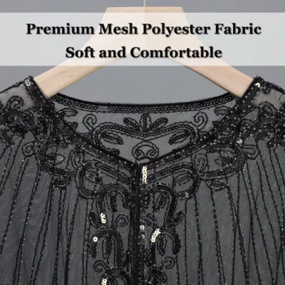 Wholesale Summer Ladies 1920s Vintage Evening Party Sequin Shawls and Wraps