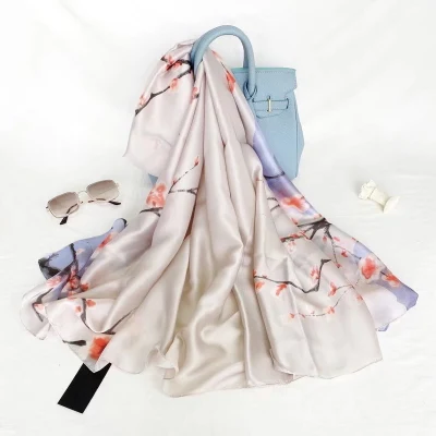 Spring Stylish Lightweight Women Silk Like Scarf