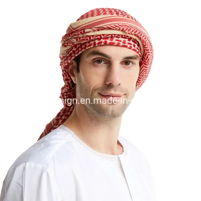 Factory Vintage Woven Pattern Keffiyeh Muslim Arabic Windproof Desert Wrap Shawl Shemagh Hijab Square Man Wool Scarfs