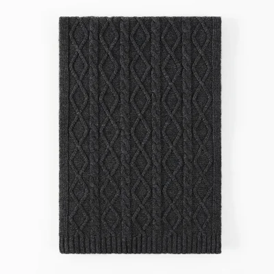 Men Winter Knitted Acrylic Scarf Custom Logo Cheap Price Acrylic Wool Cable Knit Scarf
