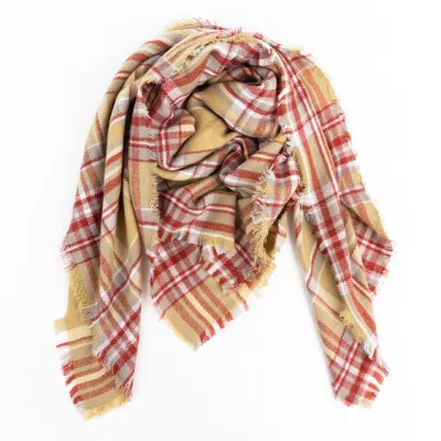 Lightweight Fall Color Block Striped Woven Tassel Plaid Lattice Veronz Soft Classic Nova Scottish Large Cozy Oversize Cappa Tippet Turban Snug Stole Scarf