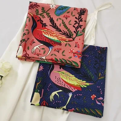 Custom Silk Like Head Scarf for Women - Satin Large Hair Scarves - 35&quot; Square Silk Hair Wrap for Sleeping with Digital Print