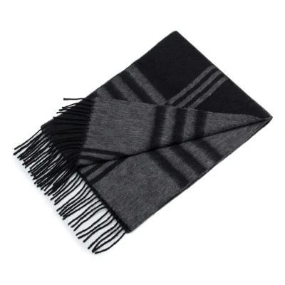 Newest 100% Wool Double-Sided Striped Scarves Winter Warm Wool Plaid Women&prime;s Scarves
