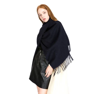 Fashion Lady Warm Long Pure Color Shawl Cashmere Winter Womens Pashmina Scarf