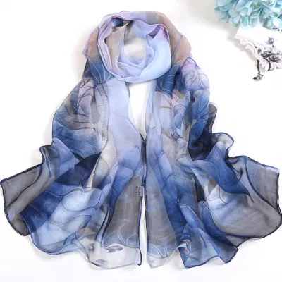 Women Lightweight Print Sunscreen Shawls Floral Pattern Scarf Shawl Fashion Scarves