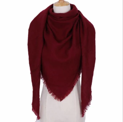 Women&prime;s Triangle Scarf Solid Color Large Sheer Shawl Wraps Pashmina