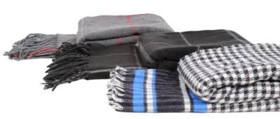 Hot New Best Seller Handsome Designer Brand Man Nice Scarves Soft Hand Feel Faux Wool Men&prime;s Woven Check Warm Long Scarf for Boys