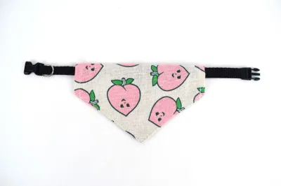Printed Soft Linen Double Layer Adjustable Pet Bandana Scarf
