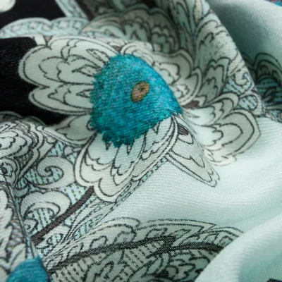 Finest Printed on Demand Merino Wool Scarf for Ladies