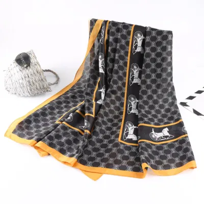  80X180cm Wholesale Colorful Fashion Silk Scarf Shawls Silk Hijab Head Scarf Long Scarf