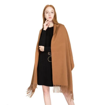 Fashion Lady Warm Long Pure Color Shawl Cashmere Winter Womens Pashmina Scarf