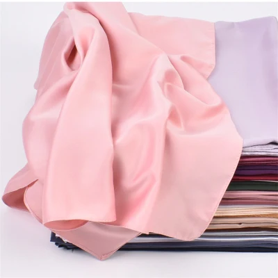 Matte Satin Monochrome Solid Color Long Square Scarf Wholesale